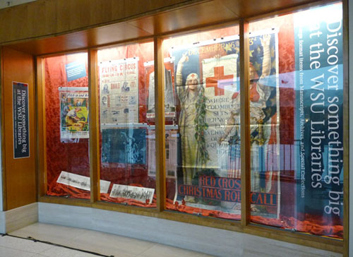 Image of an exhibit that displayed several oversize items held in MASC.