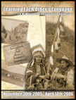 Poster image of Learning Each Other's Language: L.V. Mcwhorter and the Columbia Plateau Tribes, showing a native american man talking with an early pioneer.