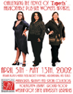 Poster image of Challenging The Advice Of "Experts"...Fashionable Plus-Size Apparel, showing three woman standing side by side.