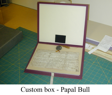 Papal bull in custom box
