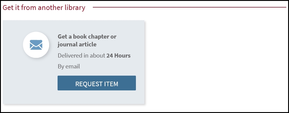 'Get it from another library' box with option to request article