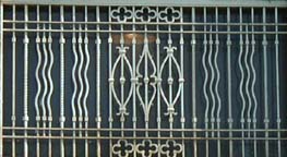 Grill over entrance to heating plant