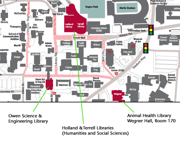 wsu campus map pullman Library Locations And Spaces Wsu Libraries Washington State wsu campus map pullman